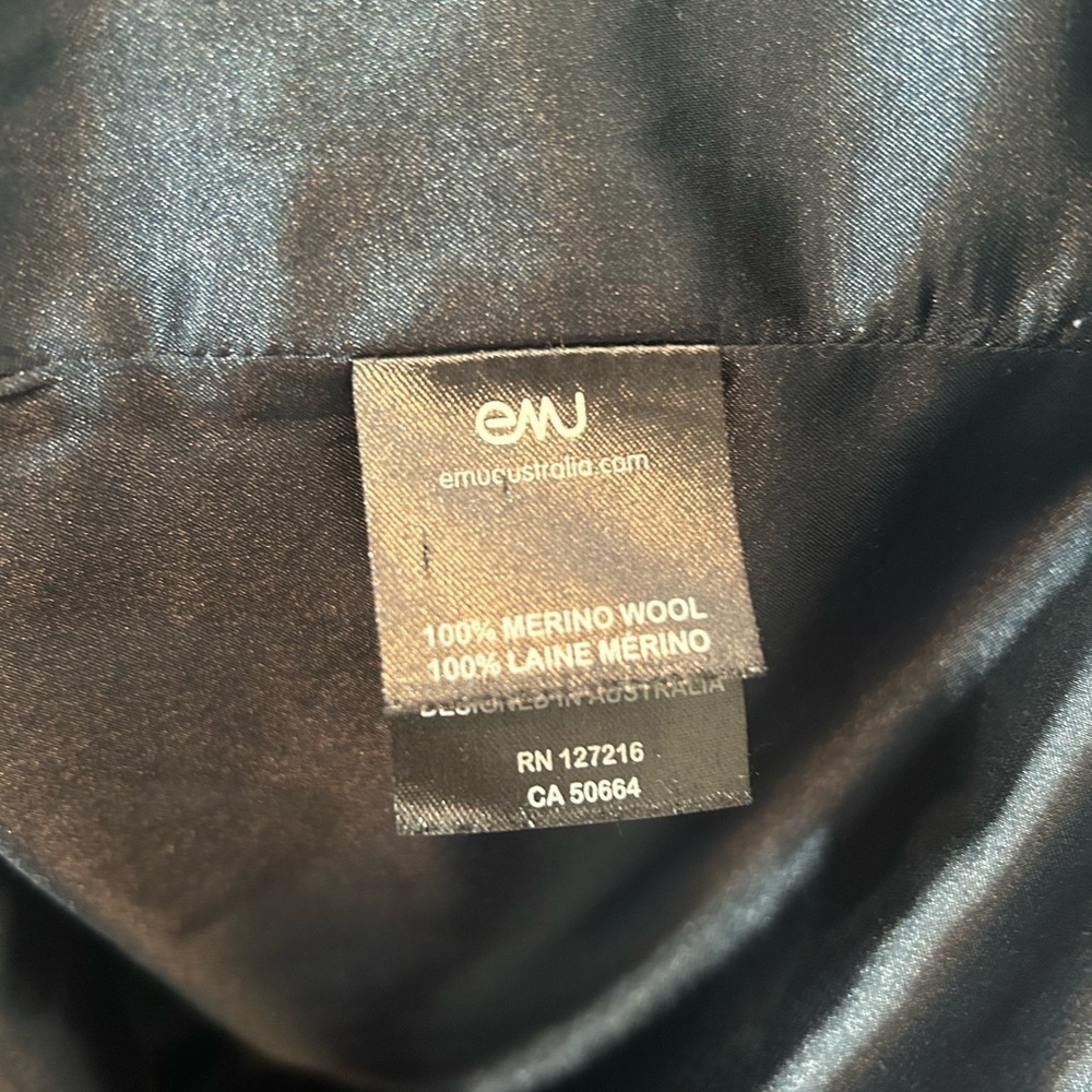 EMU Australia 100% Merino Wool charcoal Coat Jacket - Picture 3 of 4